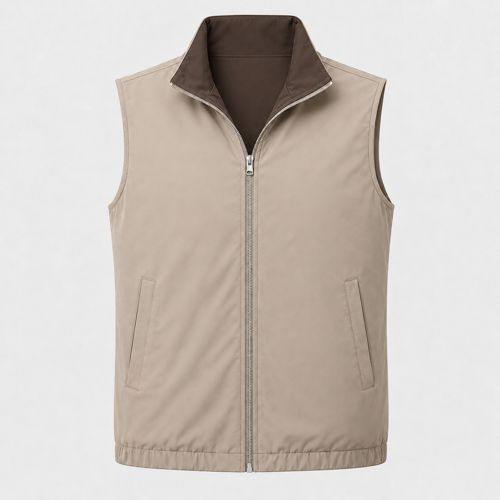 Reversible Gilet / Brown & Beige