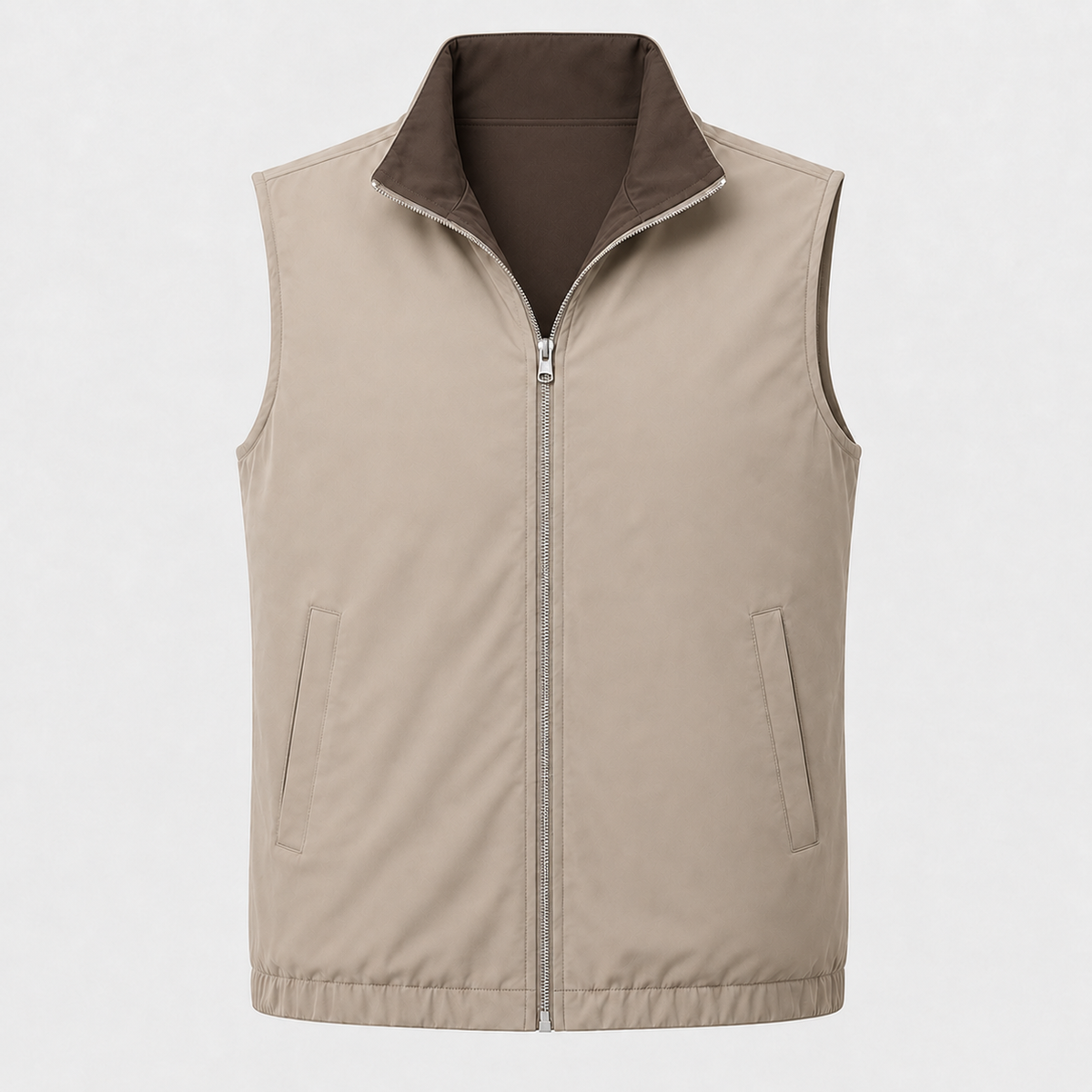 Reversible Gilet / Brown & Beige