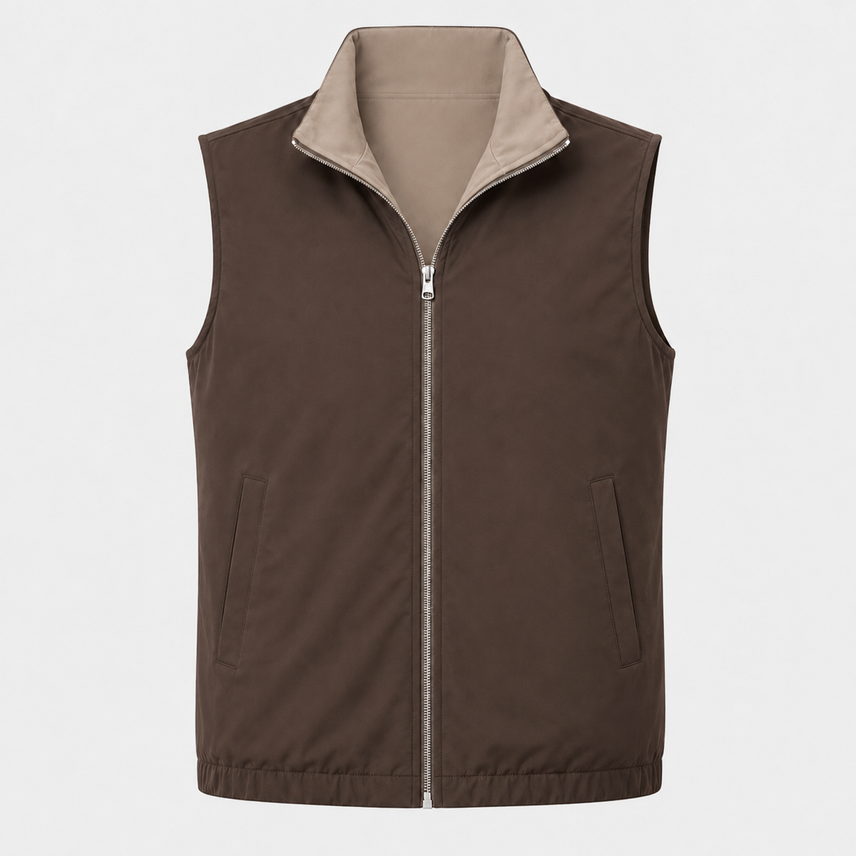Reversible Gilet / Brown & Beige