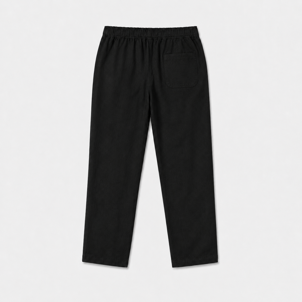Summer Linen Mix Pants Black