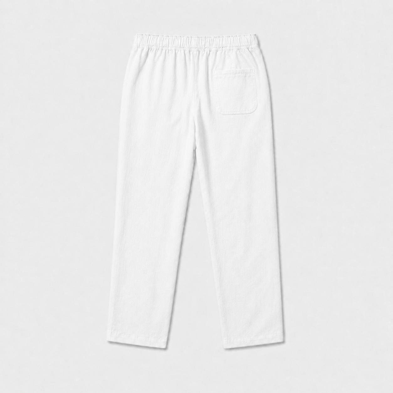 Summer Linen Mix Pants White